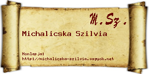 Michalicska Szilvia névjegykártya